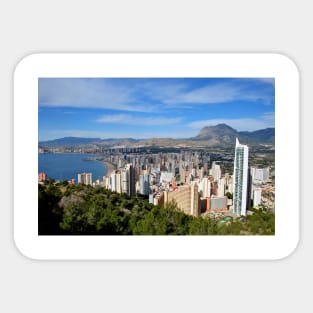 Benidorm Skyline Cityscape Costa Blanca Spain Sticker